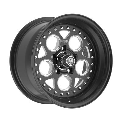 REV 2.0 15X8 BLACK/MILLED