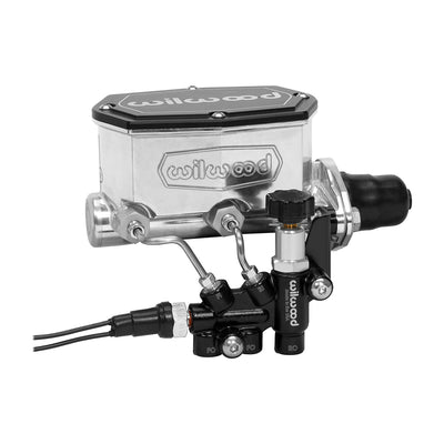 Tandem Compact M/C Kit w L/H Bracket & Prop Valve - 1 1/8" Bore,Burnished - 26114964P