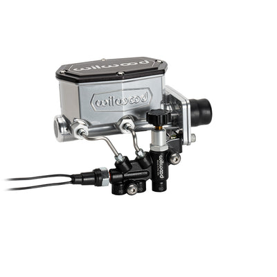 Tandem Compact M/C Kit w L/H Bracket & Prop Valve - 1 1/8" Bore,Black- Mopar 4-Bolt - 26116798BK