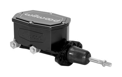 Tandem Compact Master Cylinder - 1 1/8" Bore,Black - W/ Pushrod - 26015541BK