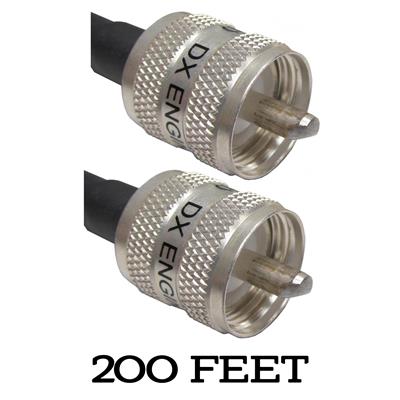 DX Engineering RG-8U PL-259 Low-Loss 50-ohm Coax Cable Assemblies