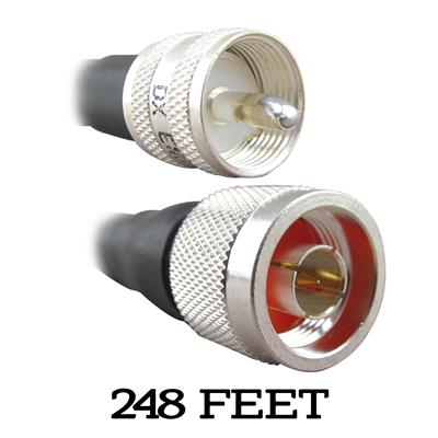 DX Engineering 400MAX Type-N to PL-259 Low-Loss 50-ohm Coaxial Adapter Cable Assemblies