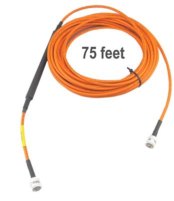 DX Engineering RG-8X Hi-Viz Orange 50-ohm RF Choke Coaxial Cable Assemblies