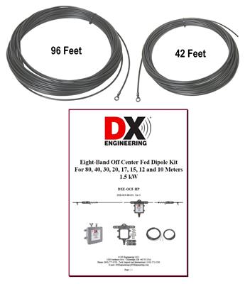 DX Engineering Off Center Fed Dipole 80-10M Wire Set