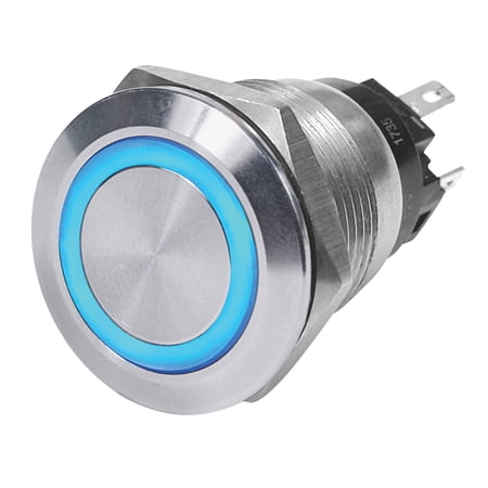 Switch Button Stainless 10A Off-on Blue - 4160BSS