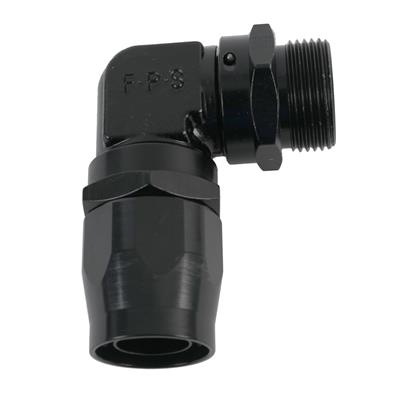 16an 90 degree black fitting