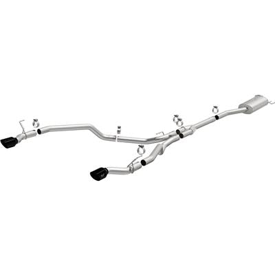 EXHAUST CAT-BACK SS BLK TIP