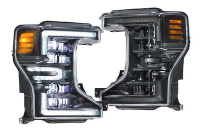 HEADLIGHTS LED PROJ BLACK PR