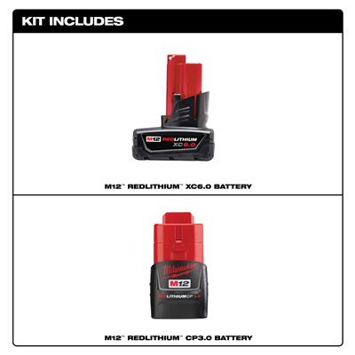 Milwaukee M12 REDLITHIUM Battery Kits