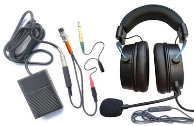 Paradan Radio Hi-Rate2 Headset with Foot Switch