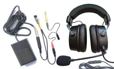 Paradan Radio Hi-Rate2 Headset with Foot Switch