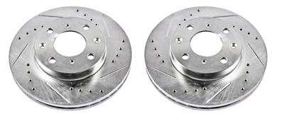 ROTORS DRILLED/SLOTTED FRONT