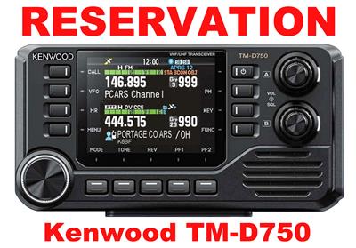 Kenwood TM-D750A Digital Triband Mobile Transceiver Reservation