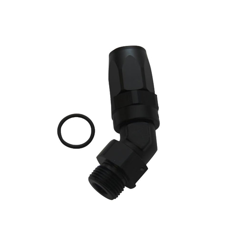 Male Hose End Fitting, 45 Degree; Size: -10AN; Thread: (8) 3/4"-16 - VIB24407