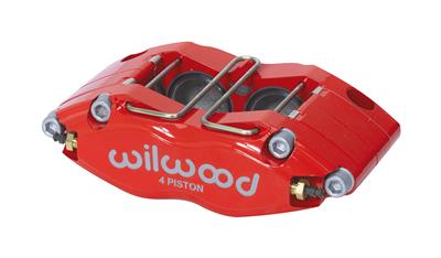 CALIPER BRAKE ALUM RED 4-PST