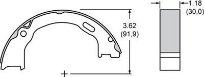 SHOE  PARKING BRAKE  4 QTY