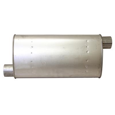 MUFFLER TURBO OVAL 3IN IN/OUT